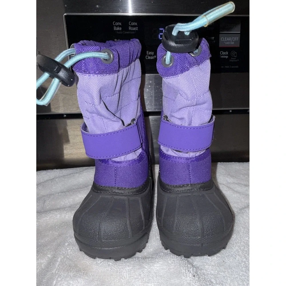 Columbia Powderbug Plus II Snow‎ Boot Little Kids / Youth Size 6 Purple Girls